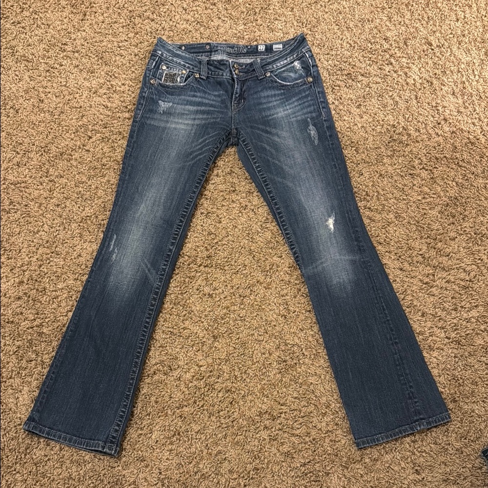 Miss Me Blue Flare Wide Leg Jeans